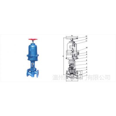 氟塑料截止阀_J6B41FS-16型气动氟塑料截止阀(常闭式)